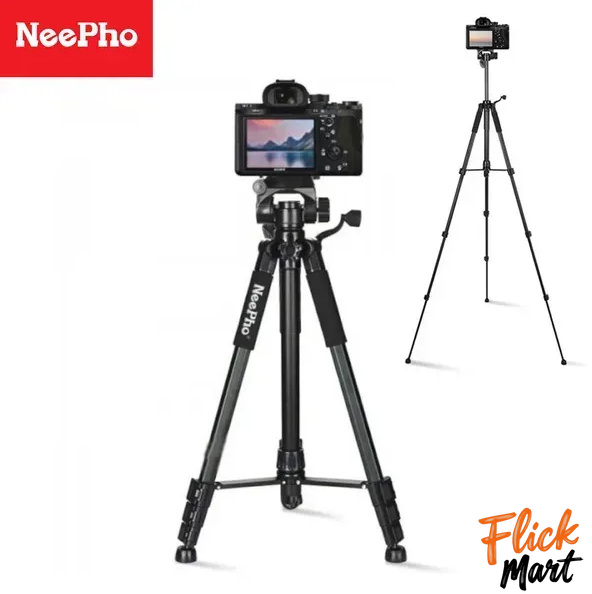 Штатив трипод профессиональный для камеры смартфона видеокамеры NeePho Tripod NP-8850 175 см Black/Черный NК777657680 фото