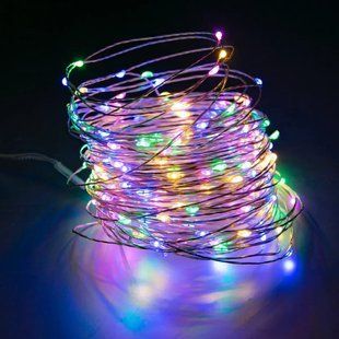 Гірлянда Роса 20м проволка на батарейках USB 200 LED різнокольорова MX2388130 фото