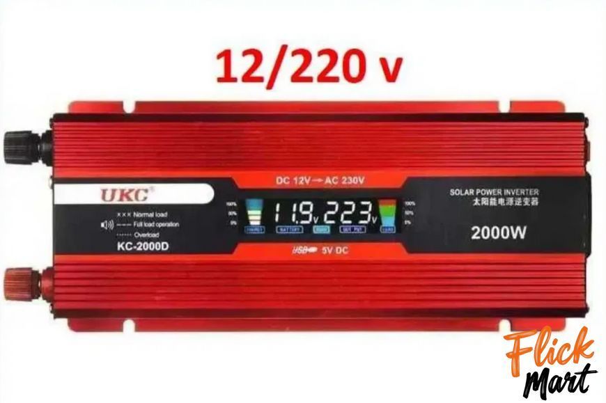 Преобразователь инвертор Inverter I-Power SSK UKC 12V-230V 2000D KC-2000D DC-AC D2000930 фото