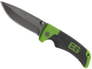 Туристичний складаний ніж Gerber Bear Grylls Scout 18,5 см сіро-зелений D185123165 фото