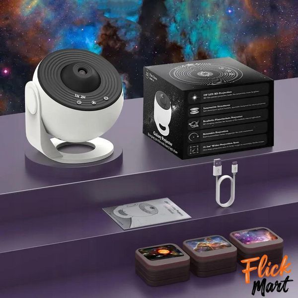 Проектор нічник зоряного неба з 13 змінними катриджами та обертанням Galaxy Projector 360&deg; лампа з проекцією NС3601130 фото