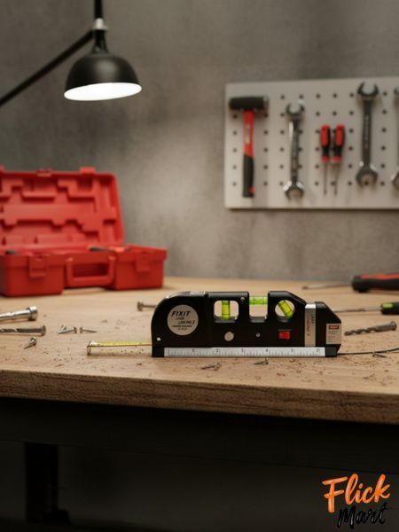 Лазерний рівень із вбудованою рулеткою Laser Level Pro 3 4 в 1  J7124105 фото