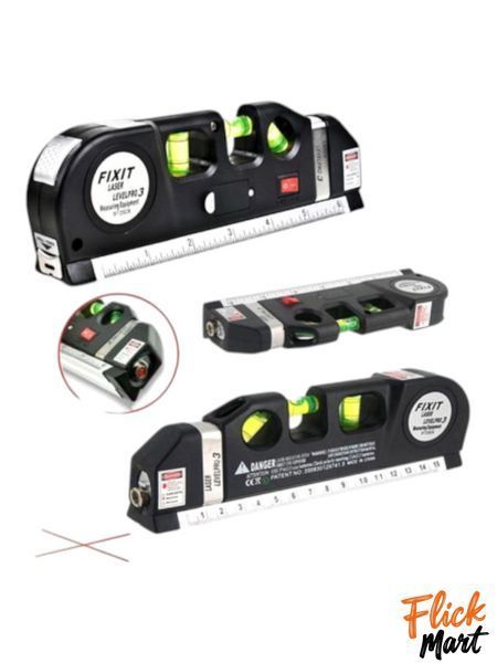 Лазерний рівень із вбудованою рулеткою Laser Level Pro 3 4 в 1  J7124105 фото