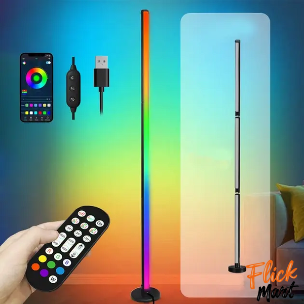 Світлодіодний RGB торшер підлоговий Splicing Floor Lamp 120 см (2 шт) з пультом керування та режимами підсвітки MT120862 фото