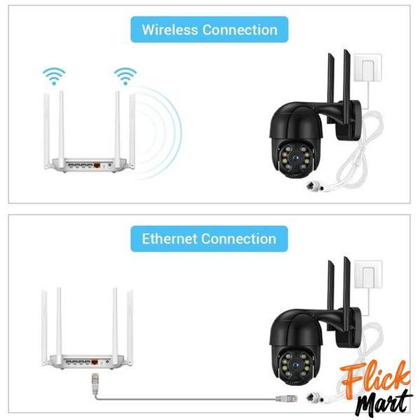 Уличная поворотная IP-камера с удаленным доступом iCSee 4 Мегапикселя Wi-Fi UKC Smart Camera A8 Black/Черная D8566788 фото