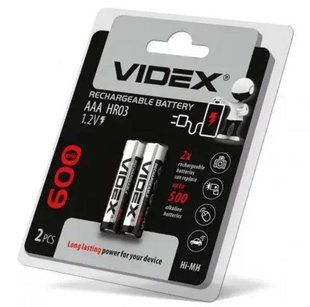 Акумулятор HR6&nbsp;Videx&nbsp;ААА&nbsp;HR03 600 mAh Ni-MH 1.2V 2 шт. FNHR03600/36 фото