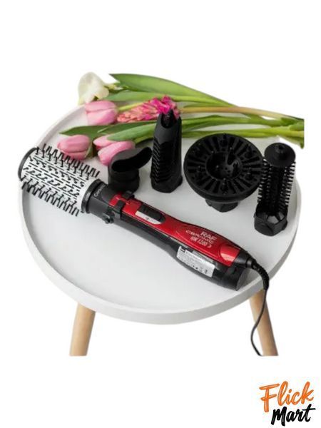 Фен-щітка що обертається стайлер гребінець для брашингу RAF R416 Pro Brush Ceramic з насадками 1200W D4164840 фото