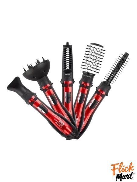 Фен-щітка що обертається стайлер гребінець для брашингу RAF R416 Pro Brush Ceramic з насадками 1200W D4164840 фото
