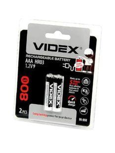 Акумулятор HR6&nbsp;Videx&nbsp;ААА&nbsp;HR03 800 mAh Ni-MH 1.2V 2 шт. JHR0323 фото