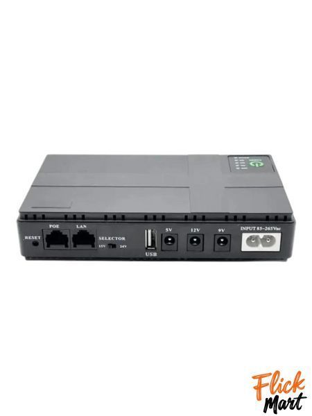 Повербанк джерело безперебійного живлення DC UPS 1018P потужний для WI-Fi роутера камери модему 5V 9V 12V USB 10400 mAh 18W DT104001192 фото