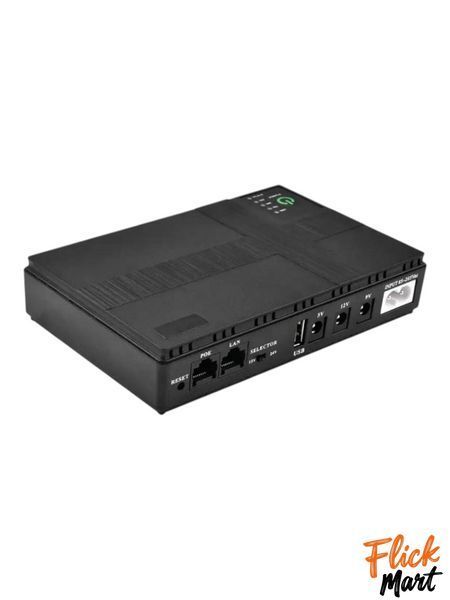 Повербанк джерело безперебійного живлення DC UPS 1018P потужний для WI-Fi роутера камери модему 5V 9V 12V USB 10400 mAh 18W DT104001192 фото