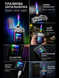 Запальничка плазмова з подвійною дугою з індикатором заряду RGB підсвічуванням електрична Lighter D7330 Чорна D73302101 фото 2