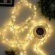 Гирлянда мелкая роса мишура 30м зеленая проволка от сети 900 LED теплый белый с пультом NT900430 фото 5