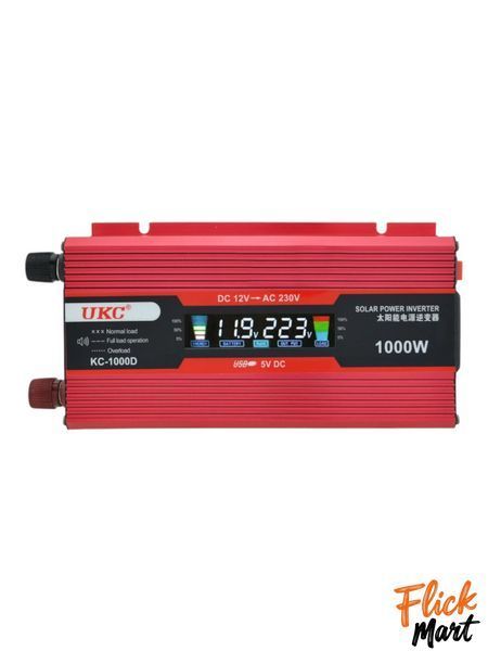 Автомобильный преобразователь напряжения 12V-220V 1000 W с LCD дисплеем UKC KC-1000D D1004993930 фото